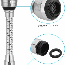 alexa Turbo Flex 360 Degree Flexible Sprayer for Easy Cleaning Faucet Set Faucet Handle image 4