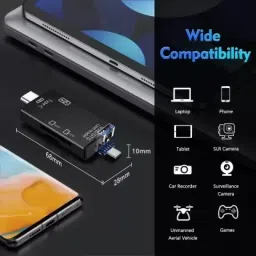 TECHGEAR 6 in 1 with SD, USB Type C, USB 3.0 & Micro USB for Memory Card Card Reader image 4