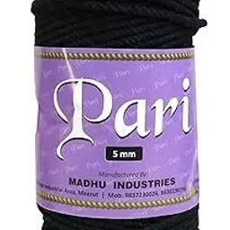 Dori Thread | 5mm Twisted (3Ply) | Black | Approx 100 Metres | 1kg Spool |-image-34
