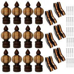 Beige, Brown Curtain Knobs, Rod Rail Bracket, Curtain Hooks, Curtain Rods, Curtain Rings Metal-picture-18
