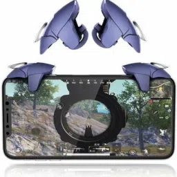Ugen Blue Shark Gamepad Mobile Gaming Trigger-for Aiming & Shooting PUBG Controller Shooter Free Fire Button Handle L1 R1 Trigger Joystick Aim Key For PUBG/Rules of Survival/Knives Gaming Accessory Kit (Blue, For Android, iOS) Gaming Accessory Kit-10