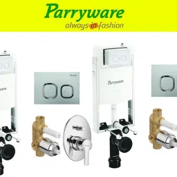 Half Frame Concealed Cistern, with divater body upper cleart set of 2 pic 293 Dual Flush Tank-0