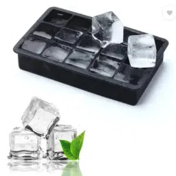 Black Silicone, Plastic Ice Cube Tray-19
