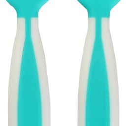 Yum Yum Weaning Pre-Spoon, BPA Free Silicone Self Feeding Baby Spoon Set (Stage One + Stage Two) Baby Led Weaning Spoon for Kids Ages 6 Months+, Baby Utensil- Silicone-24