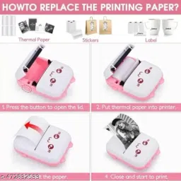 4uonly Mini Bluetooth Printer, Portable Label Printer 2 Roll of Print13 Multi-function Color Label Printer-19