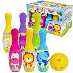 Bowling Set for Kids – Toys for Kids, Jungle Animal Theme Bowling Play Set Sports Bowling Set-2