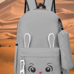 Small 1 L Laptop Backpack BUNNY_GRAY-image-61