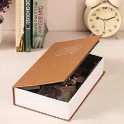 Metal Hidden Secret Book Safe Dictionary Style Iron Locker Vault Box Home Hidden Box, Random Color, Size 18 cm x 11 cm x 5.5 cm - 01 Piece Safe Locker-28