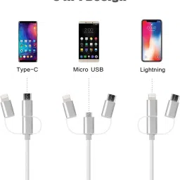 microware TV-out Cable 3 in1 HDMI Adapter Type-C Lightning Micro USB to HDMI, Mirroring Phone to HDTV image 3