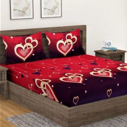 144 TC Microfiber Double Printed Flat Bedsheet-image-38