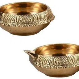 Diwali Special kuber diya set of two Brass (Pack of 2) Table Diya Set-image-38