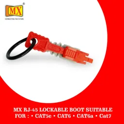 MX RJ-45 LOCKABLE BOOT SUITABLE FOR ,CAT5e , CAT6 ,CAT6a,Cat7 Network Cable Lan Adapter image 3