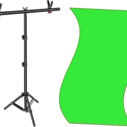 Vistook 6x9FT Light Green Decoration Curtain T-Shaped Stand Photo Studio Reflector-image-99