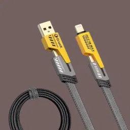 ULTRADART USB Type C Cable 1 m Braided 4 in 1 65W Fast Charging Cable Compatible for i-phone & Android with MFI Certified DC123-15