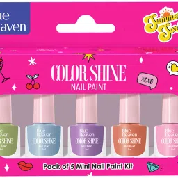 Color Shine Pack of 5 Mini Nail Polish Kit, Summer Sorbet, Glossy Gel Finish Summer Sorbet-image-16