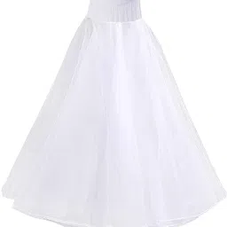 Women Solid Layered White Skirt-image-64