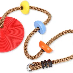 hop n play Climbing Rope Monkey Swing with Platforms and Hanging Disc image 5