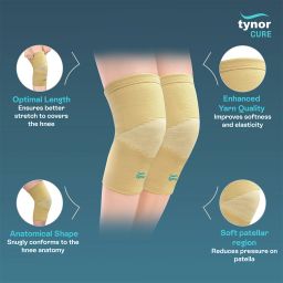 tynor Knee Cap, Beige, Medium, Pack of 2 Knee Support image 3