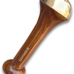kansa wand face Body FootMassager With Wooden Handle Ayurvedic Benefits of Alloy Metal Massage For Detoxification And Deep Relaxation (4.5 Inch Natural, (small)-image-38