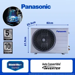 panasonic 2024 Model 7 in 1 Convertible with True AI Mode,Matter Enabled 2 Ton 5 Star Split Inverter AC with Wi-fi Connect- White image 4