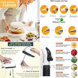 unique impex + cake baking set + cake making materials combo set with blender Kitchen Tool Set image 2