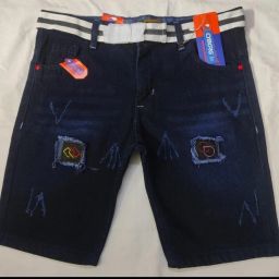 Embellished Men Denim Blue Denim Shorts-image-105