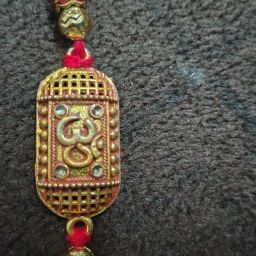 Bhaiya Bhabhi RAKHI001 Kundan Rakhi Set-image-74