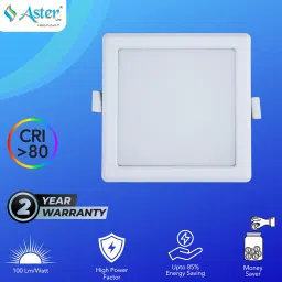 aster lite 8W Square 3-in-1 Color Changing LED Panel Light/Ceiling Light (Pack of 1) Recessed Ceiling Lamp image 3