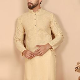 Men Self Design Pure Cotton Straight Kurta-36
