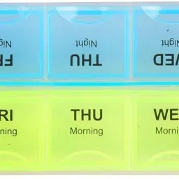 1 Pill Case- 2 Row -Box Holder Medicine Storage Organizer Container Pill Box-23