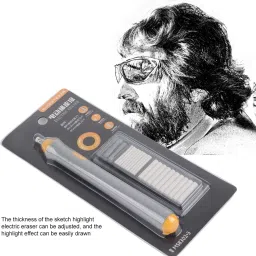 apcatio Fancy New Art Design Electric Eraser Kit with 22 Refills and 2 Eraser Holder Non-Toxic Eraser image 3