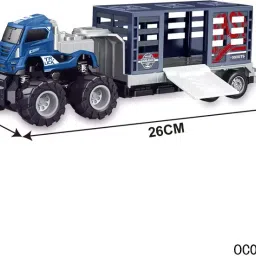 funablo 1:43 Die cast Truck Set Toy Push & Go Play Set Animals Display Box Truck image 3
