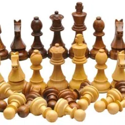 Wooden Chess Coins Weighted Best for use with Chess Board 32 Coins(Pack Of 6) 7 cm Chess Board-14