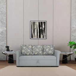 casacraft from pepperfry Symphony Sofa Cum Bed in Ash Grey Colour-picture-3