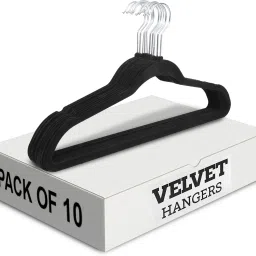 Velvet Hanger set with 360° Swivel Hook, for Coats, Non Slip notched shoulders Plastic Shirt Pack of 10 Hangers For Shirt-9