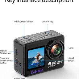 Cubonic 6k Dual Display | Touch Screen | Vlogging Camera |Light weighted | Pre recording 6k Sports & Action Camera image 3