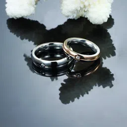 Platinum Plated ' Dream Love ' Stainless Steel Never Fading Crystal Couple Rings Stainless Steel Platinum Plated Ring-image-47