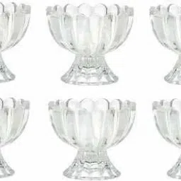 Plastic Dessert Bowl Plastic Ice Cream Bowls Dessert Bowls Bowls Set 150 ml (6) Glass Disposable Dessert Bowl (Clear, Pack of 6)-8