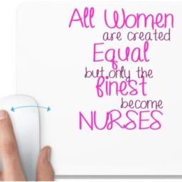 UDNAG White Mousepad 'Nurse | All women are created equal but only the finest become Nurse' for Computer / PC / Laptop [230 x 200 x 5mm] Non Slip Base Mousepad-image-7