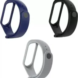 AUDICE Best BUY Silicon Replacement Band/Strap for Xiaomi Mi Band 3 strap / Mi Band 4 Strap Watch band Silicone Strap (Not Compatible with Mi Band 1/2) Combo 3 pack Smart Band Strap-2