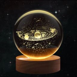 3D Crystal Ball Night Light - LED Light Hologram Glass Lamp Night Lamp-21
