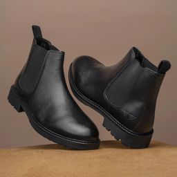 Chelsea Boots for Men | Real Leather Shoes With High-cut Pattern Boots For Men-picture-25