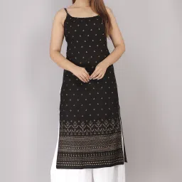 Women Floral Print Viscose Rayon Straight Kurta-image-91
