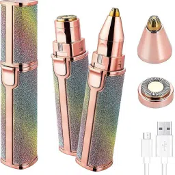 Callun Rechargeable Painless Eyebrows,Nose,Ear,Bikni Area Private Part Shaver For Women Trimmer 180 minRuntime 2 Length Settings-image-12