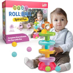 Plastic Roll & Swirl Ball - 5 Layer Stack, Drop & Go Ball Drop - Activity Toys-18