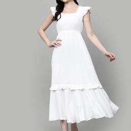 Women Maxi White Midi/Calf Length Dress-image-86