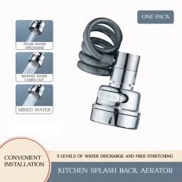 jozsua store Modern 360° Rotating Faucet Extender | 3 Modes | Chrome-Plated for Sink Tap Faucet Nozzle image 2
