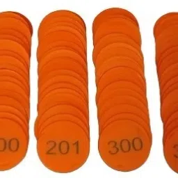 EMBOSSED 1 TO 500 NUMERICAL PLASTIC TOKEN COIN(31MM) FOR SHOP BOARD GAMES,SCHOOL-12