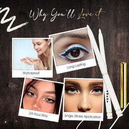 sheny Matte Finish Waterproof White Kajal |Pure White kajal ( all day wear )-picture-16