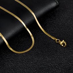 Latest Anti Tarnish Snake Chain Design Gold Chain For Men Artificial Neck Chain Gold-plated Plated Stainless Steel Chain-image-65